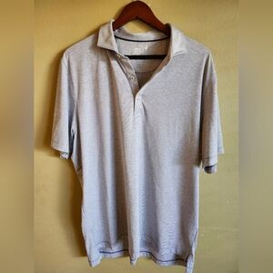 Johnnie O Polo Shirt Mens XL Blue Stripe Performance Golf UPF50 Lightweight